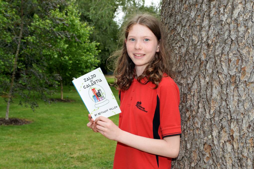 AUTHOR: Buninyong student Bethany Willow has ticked off a life goal, publishing her first novel before graduating from primary school. Picture: Kate Healy