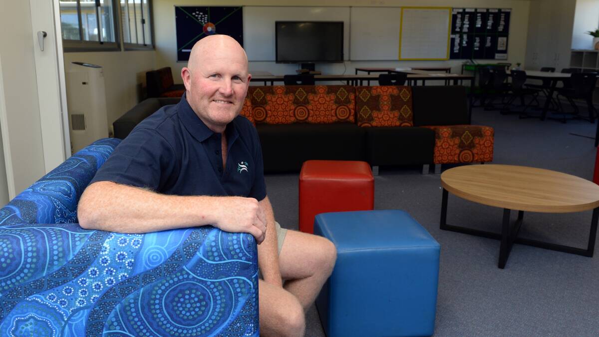 Yuille Park Community College principal Brett Shillito in the school's Yuille senior campus which will offer the VCE Vocational Major program to more than 80 students this year. Picture by Kate Healy