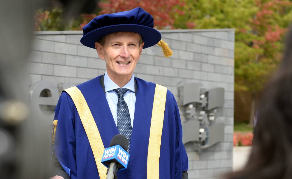 VC: Federation University vice chancellor Professor Duncan Bentley at the first of nine Ballarat graduation ceremonies to be held this week. Picture: Kate Healy