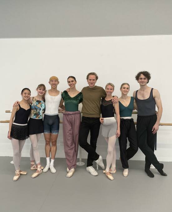 MOVING UP: Callum Linnane (right) with his fellow Australian Ballet dancers who also received promotions within the company. Picture: supplied
