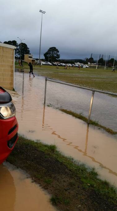 SOGGY: Creswick's Doug Lindsay Reserve has suffered after a fortnight of wet weather games.
