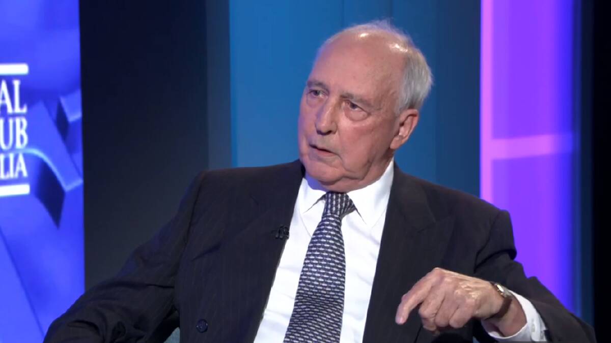 Former prime minister Paul Keating appeared at the National Press Club on Wednesday.