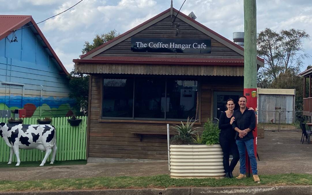 Former international pilot Dave Everingham and partner and fellow Virgin employee Deborah Garner opened the Coffee Hangar Cafe on July 4.