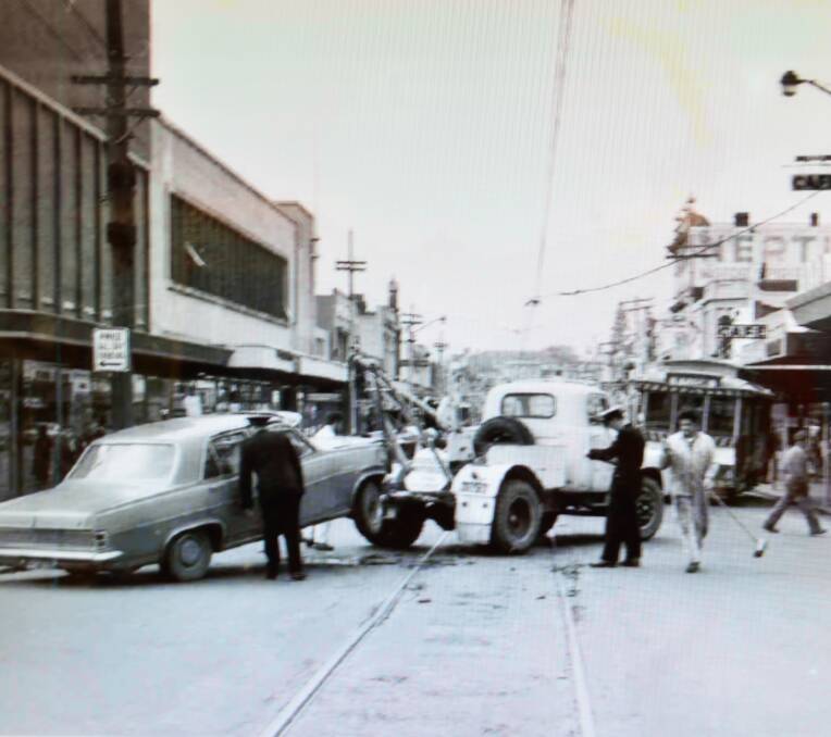 An incident on Ballarat's tramline.