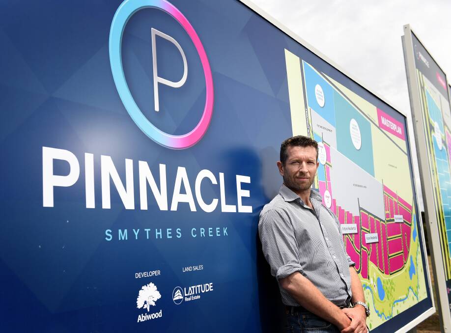 OPPORUNITY: Abiwood development manager Simon Watts at the launch of Pinnacle Residential Estate on Saturday. Picture: Dylan Burns