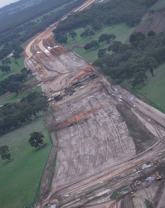 HOTLY DEBATED: An earlier stage of the Western Highway duplication project near Buangor taken last year.