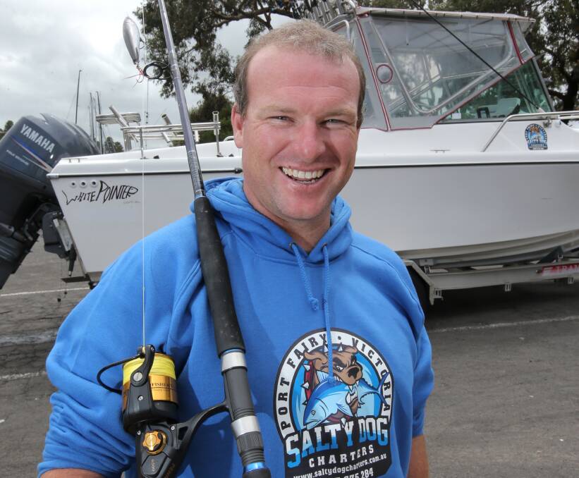 Close encounter: Port fairy fisherman and Salty Dog Charter owner Daniel Hoey says losing a cage full of burley to a great white shark was the least he was worried about at the time. 