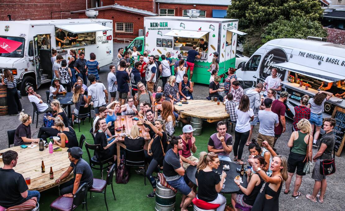 SUCCESS: More than 500 people attended Hop Temple's food truck night which kicked off on Wednesday. Picture: Will James.
