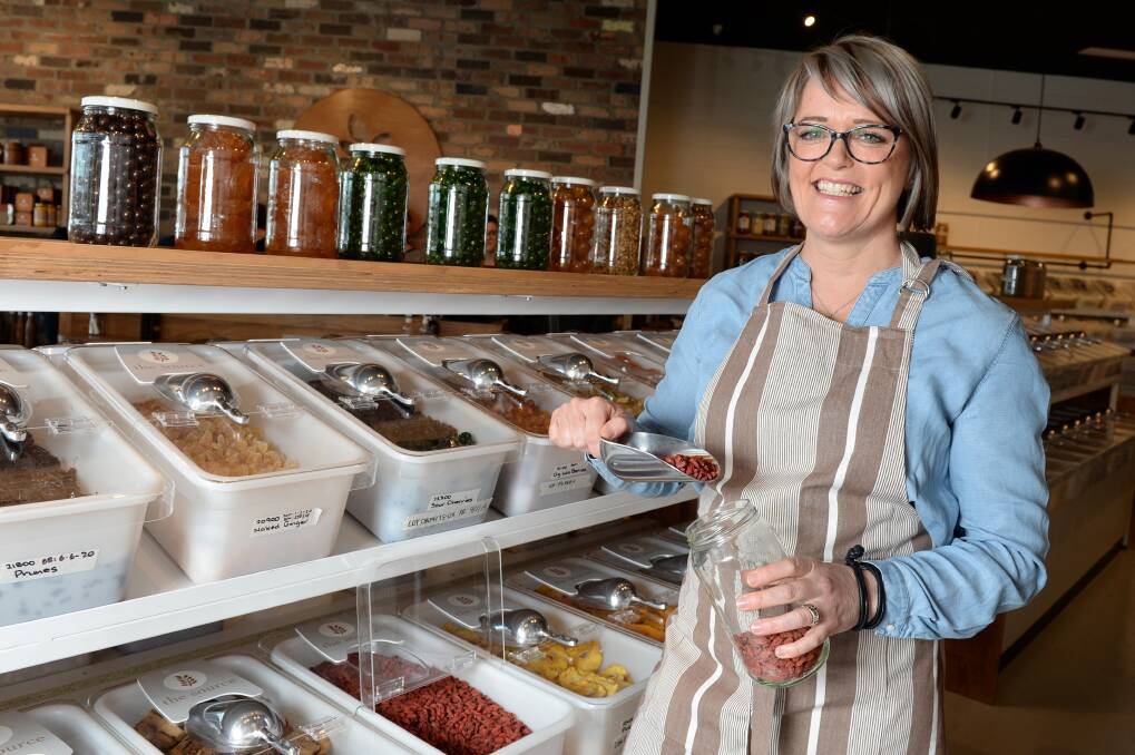 WHOLEFOODS: Ballarat foodie Janet Smith will open the doors to a The Source Bulk Foods store in Ballarat on Friday. It will offer a plastic free grocery shopping experience in Ballarat for the food lover. Picture: Kate Healy 