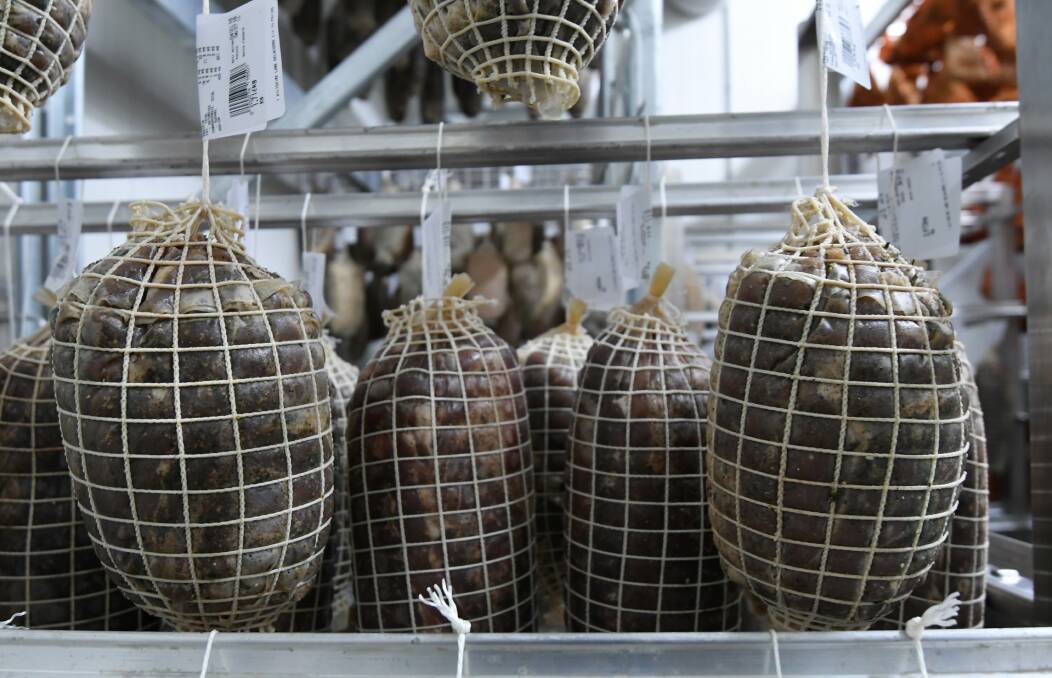 PRODUCE: Salt Kitchen Charcuterie's Mick Nunn says the production process comes down to pork, salt and time. 