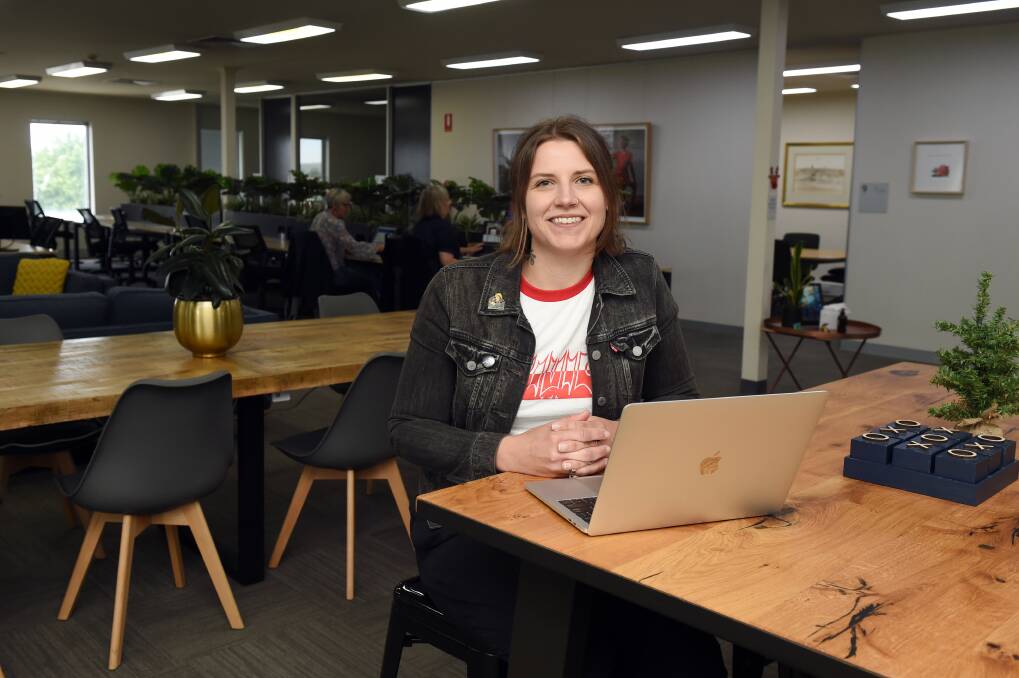 NEW LOCATION: Sarah Currie runs her business Bridge and Tunnel Accounts from coworking space Platypus in Ballarat. Picture: Kate Healy 