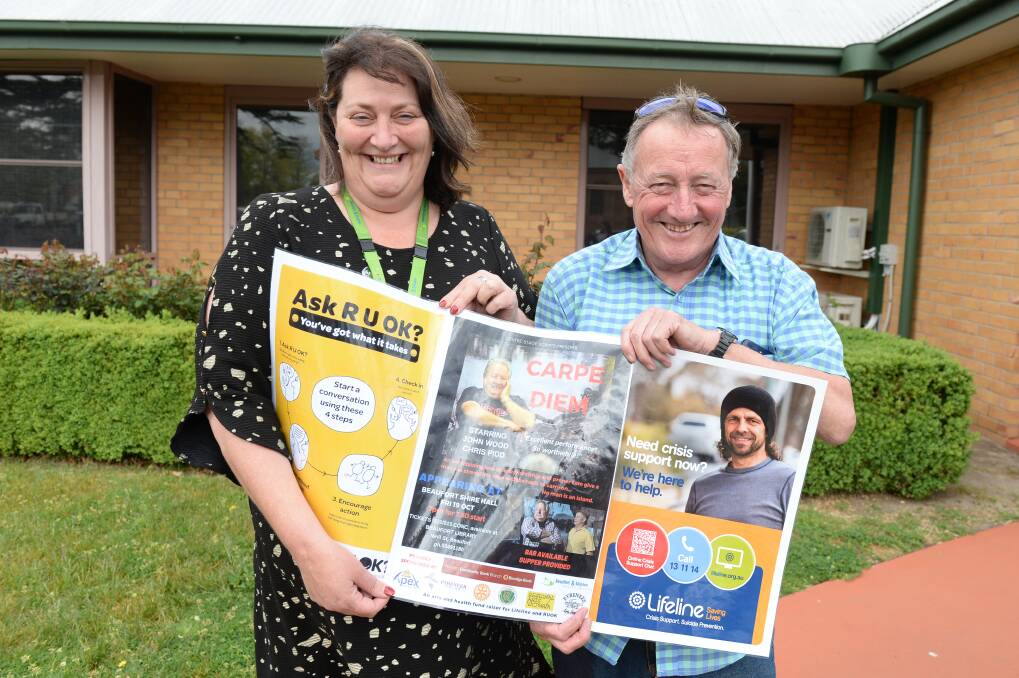 SUPPORT: Its time to talk openly about mental health in Beaufort, Beaufort and Skipton Health Service's Danni Trezise and resident Maurice Trainor say. Picture: Kate Healy
