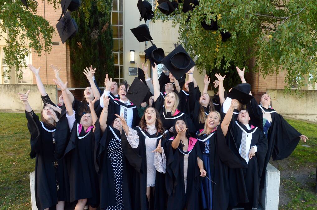 Federation University Australia's graduation of Bacehlor of Arts students. Picture: Kate Healy 
