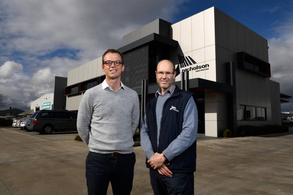 COMMUNITY FOCUS: GROW Ballarat Project Manager Rob Croucher has supported Nicholson Construction director Richard Nicholson to develop the company's own social procurement framework. 