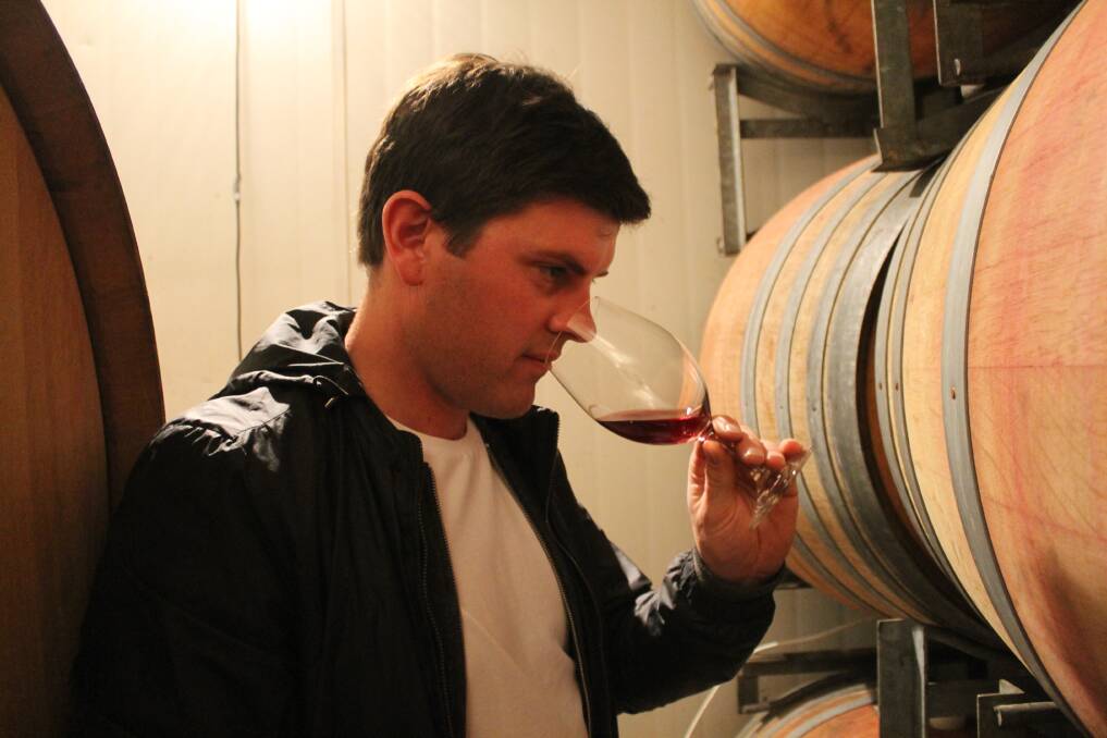 FINE DROP: Owen Latta's wine making philosophy is simple; grow the best grapes and let the wine do 'its thing'. His philosophy been recognised with a top wine award for young winemakers. Picture: Rochelle Kirkham 