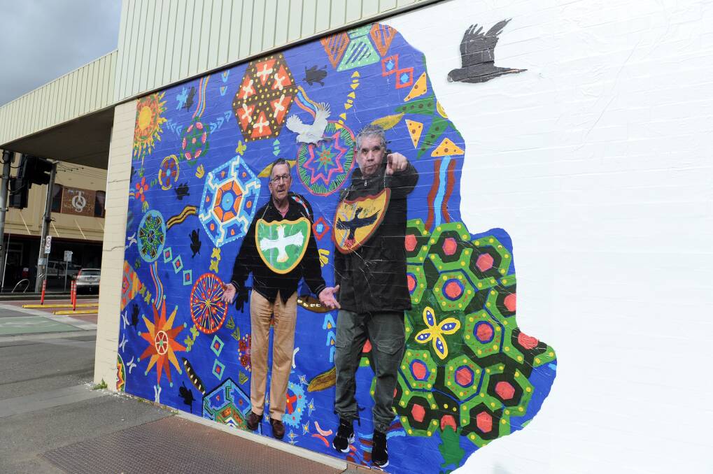 CULTURE: This mural on Mair Street created by the Pitcha Makin' Fellas is part of the Ballarat International Foto Biennale. Picture: Kate Healy 