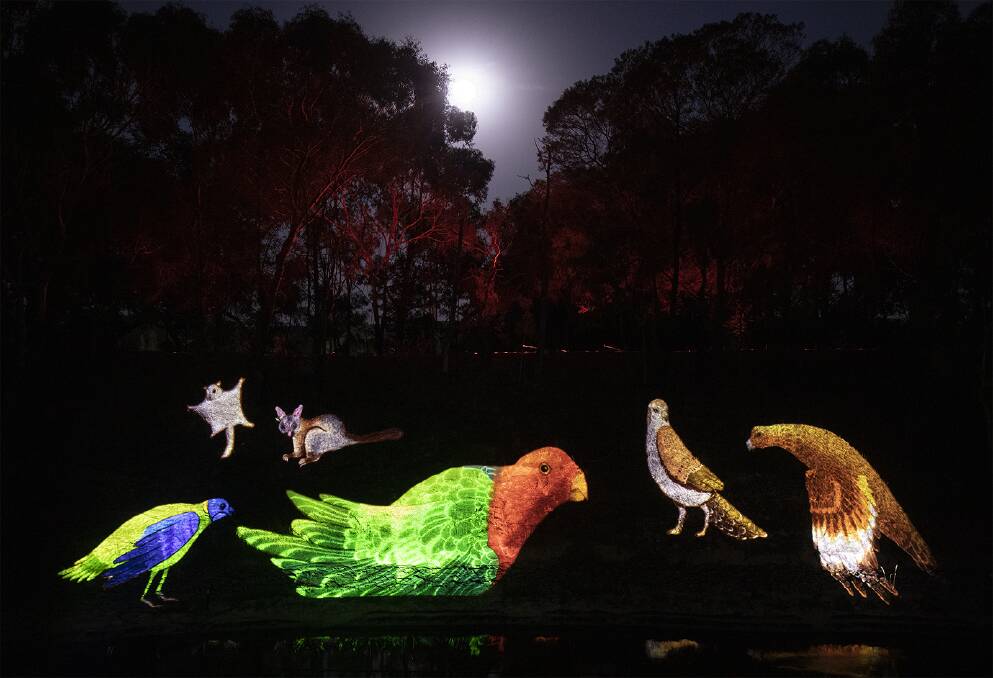 Light projections in Sovereign Hill's show Aura. Picture: Peter Glenane 