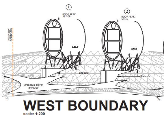 A design of the proposed sky barrels project for Daylesford included in a planning application to Hepburn Shire Council. 