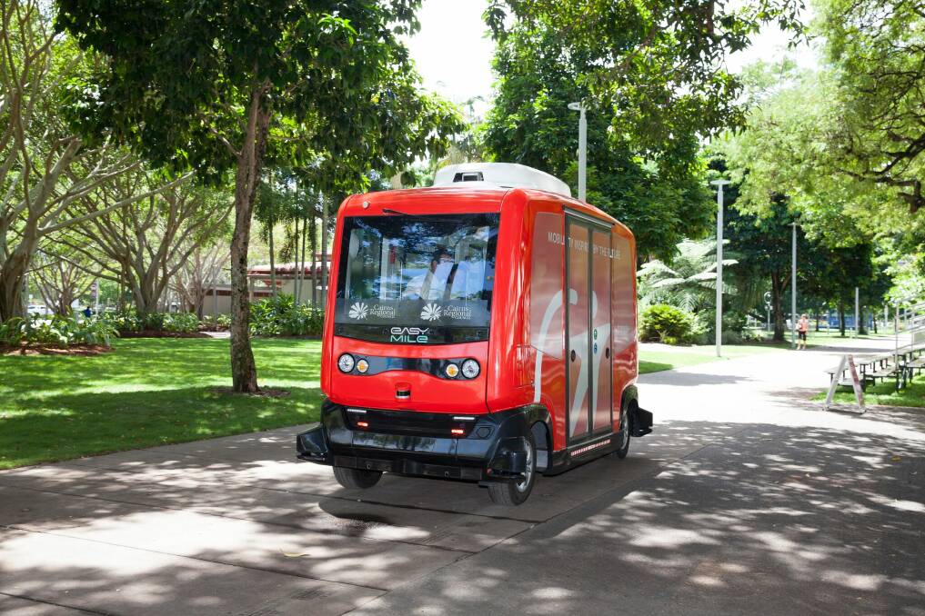 SHUTTLE: The EasyMile electric driverless shuttle bus will be demonstrated in Ballarat on November 15.