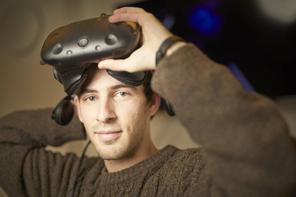 UNLIMITED POTENTIAL: Oasis VR founder Rhyan Cook is excited by the potential to use virtual reality in education, aged care and training. He says new technology in both virtual reality and 3D printing could be transformative for so many sectors in Ballarat. Picture: Luka Kauzlaric 