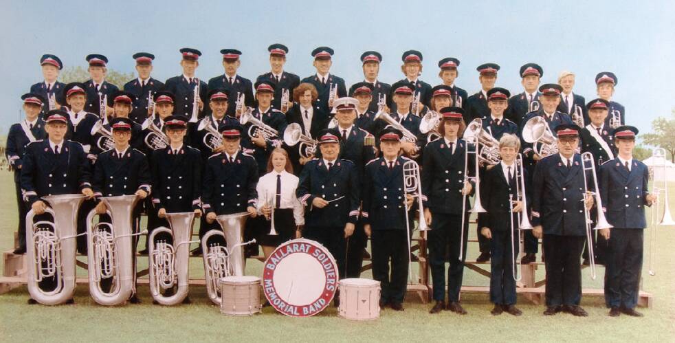 SOUTH STREET: The Ballarat Memorial Concert Band in 1972, South Street B Grade Champions. Picture: BMCB Archive