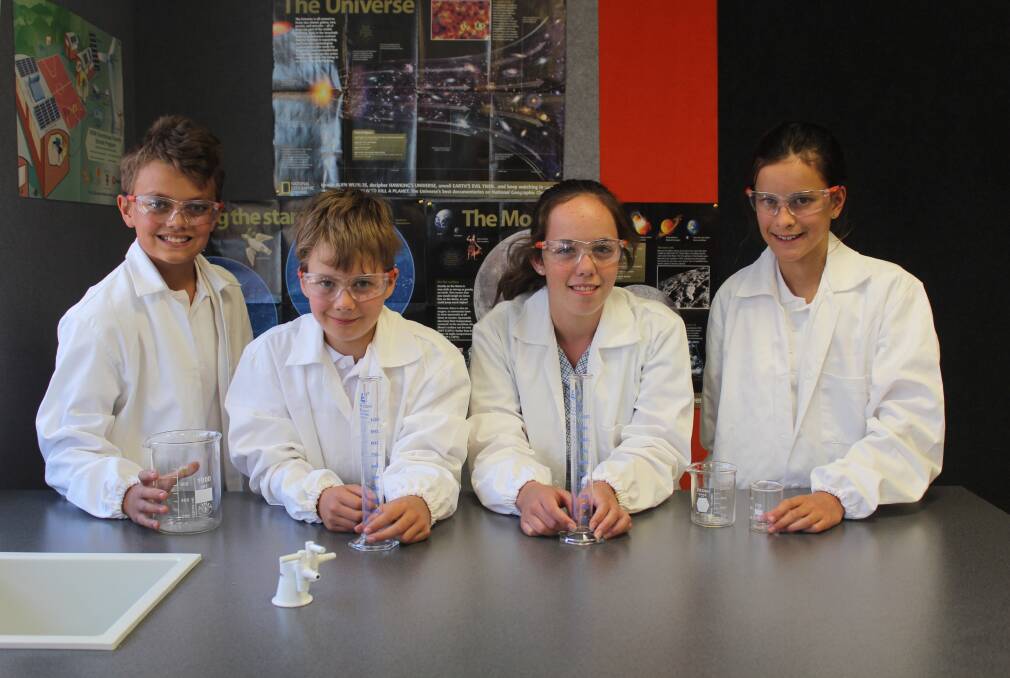 READY TO LEARN: Beaufort Secondary College year seven students Rakai, Trai, Kaela, and Isabelle are looking forward to using the updated science facilities at their new school. Picture: Rochelle Kirkham 
