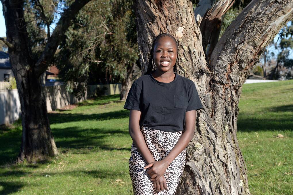 SPEAKING OUT: Ballarat artist Nyagak Yang was given an opportunity to share her story and thoughts through a Centre For Multicultural Youth video series. Pictures: Kate Healy 