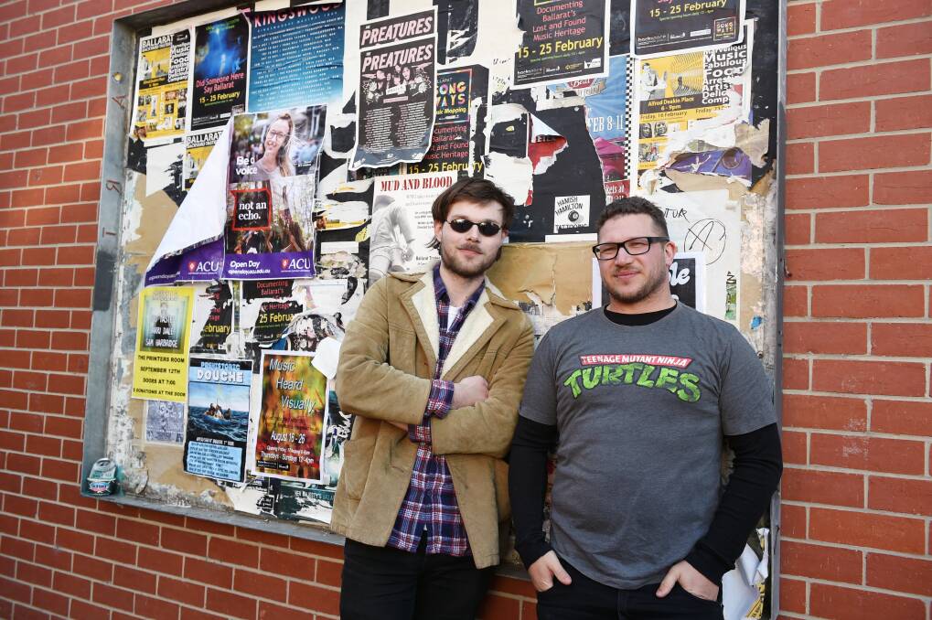 SUSTAINABILITY: James Donovan from The Eastern and Adam Connally from The Lost Ones Basement Bar attended a two day skill building conference in Ballarat as part of a Music Victoria program. Picture: Kate Healy 