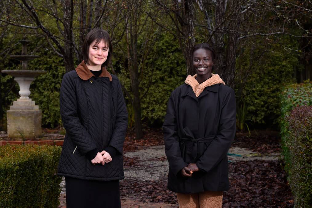 LIVED EXPERIENCE: Youth equality advocates Karissa Cribbes and Ayak Akon are available to help businesses hear the experiences of young women. Picture: Adam Trafford 