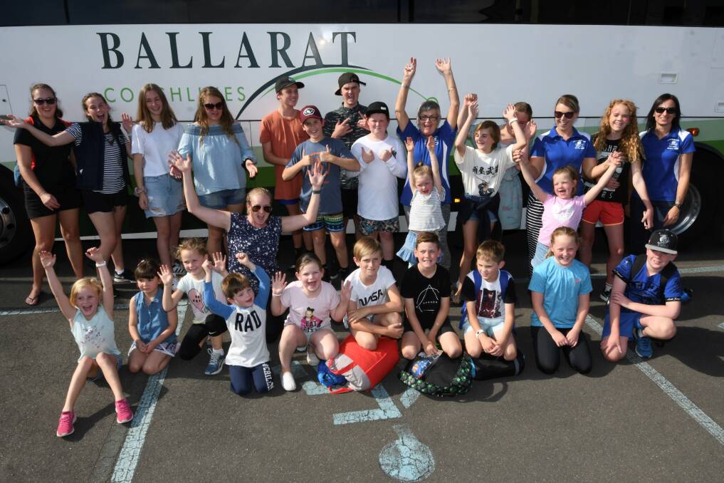 CAMP: Ballarat children with cancer or life-threatening illnesses were excited to travel to Queenscliff for a weekend of fun on Friday. Picture: Lachlan Bence 