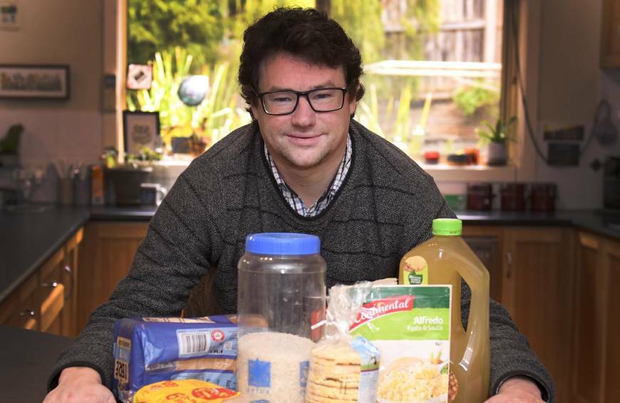 THANK YOU: Ballarat Foundation chief executive Andrew Eales says he has been overwhelmed by donations to food relief. Picture: Lachlan Bence
