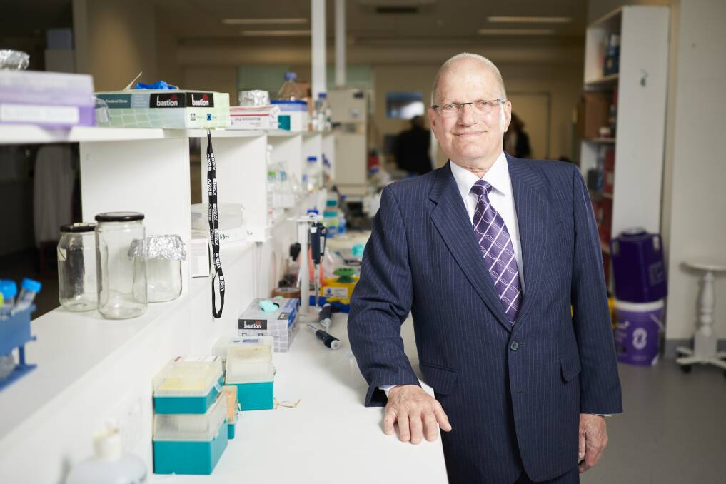 GIVING: Philanthropist John Turner at the Fiona Elsey Cancer Research Institute in 2017. Picture: Luka Kauzlaric 