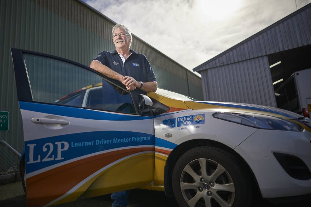 MENTOR: Ballarat L2P Program learner driver mentor Gerard Nagle says being a volunteer is about forming relationships as well as teaching to drive. Picture: Luka Kauzlaric 