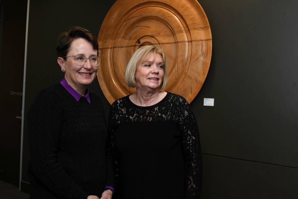 WELL-BEING: Chair of the National Mental Health Commission Lucinda Brogden and Federation University Dean School of Nursing and Healthcare Professions Wendy Cross at the research symposium. Picture: Lachlan Bence 