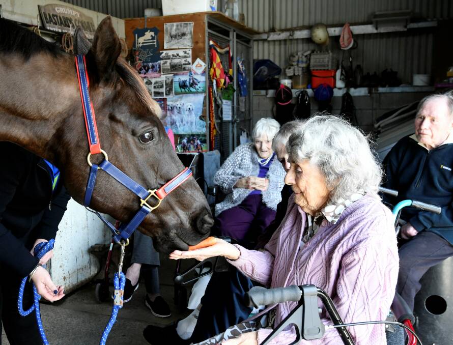 Beaufort and Skipton Health Services resident Dulcy Lyons at the Invermay property. Picture: Lachlan Bence 