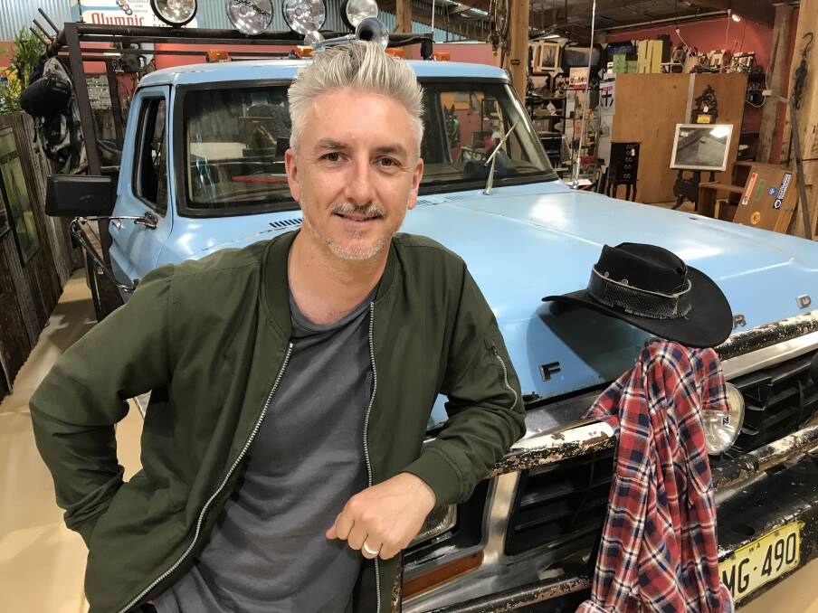 PROPS: Australian film director Greg McLean with the truck from Wolf Creek. Picture: Rochelle Kirkham 