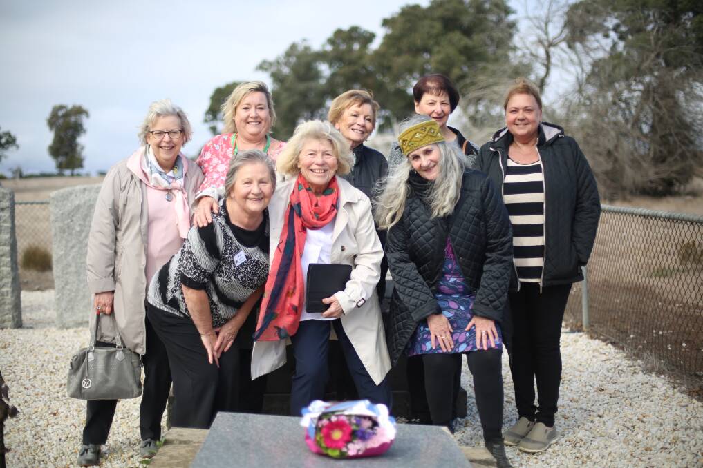 CONNECTION: CWA Raglan branch members place flowers on the grave of Amy Beggs, the founder of the Beaufort CWA in 1936. 