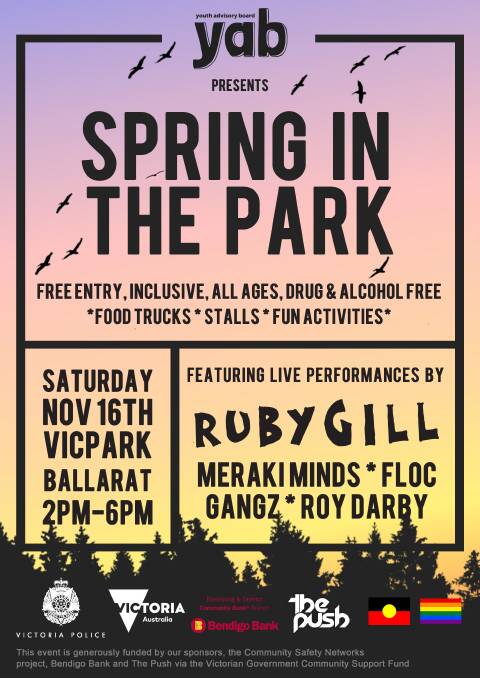 Spring In The Park: Ballarat's new free, all-ages outdoor live music event
