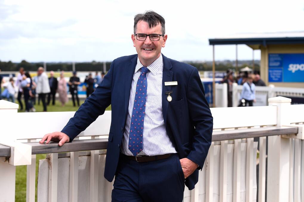 RECOGNISED: Outgoing Ballarat Turf Club chief executive Lachlan McKenzie was awarded life membership on Ballarat Cup Day. Pictures: Adam Trafford 