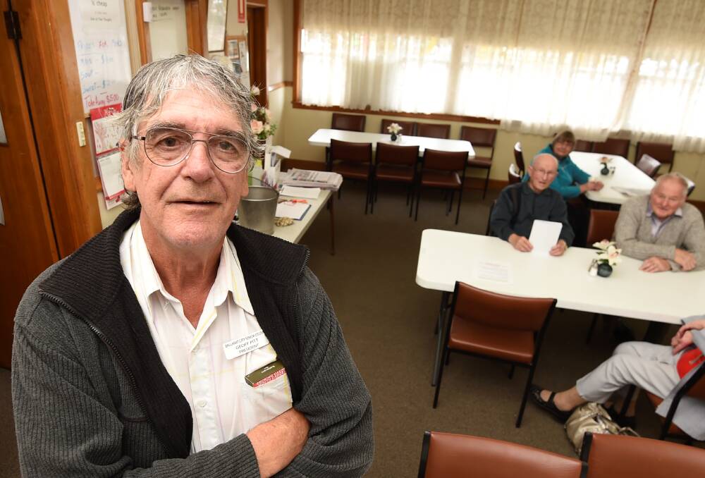 COMMUNITY: Ballarat City Senior Citizens Club president Geoff Pitt at the centre in pre-COVID times. Picture: Lachlan Bence 