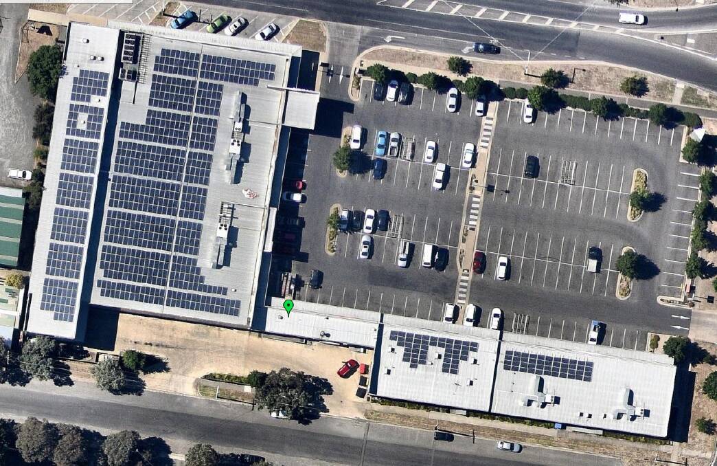 Solar panels on the roof of Maxi Foods Redan. 