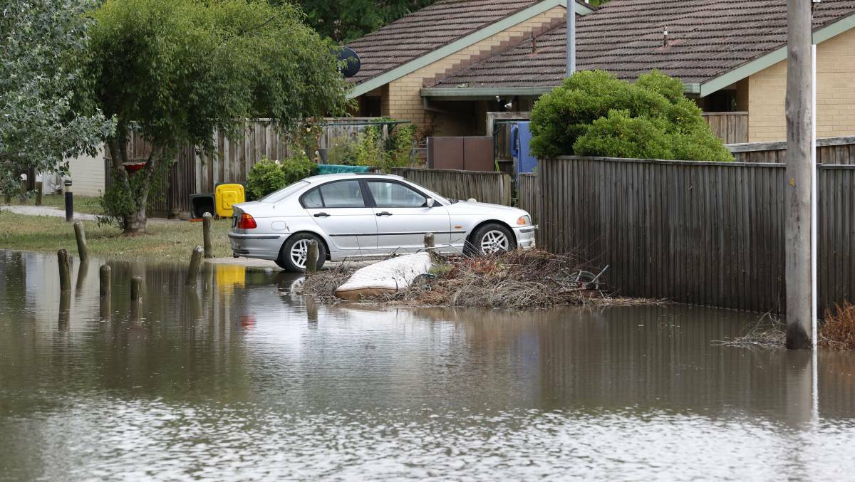 RESIDENTS AFFECTED: Floodwater in Creswick on January 6, 2022. Picture: Luke Hemer 