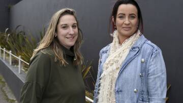 FLY: Wings for Hope founders Virginie Woolidge and Brooke O'Doherty are wanting to help women and children rebuild their lives after experiences of family violence. Picture: Lachlan Bence 