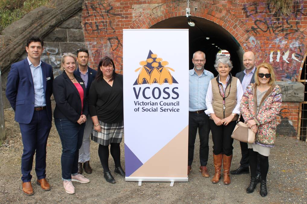 Representatives from WRISC, the Ballarat Foundation, CAFS and Central Highlands Primary Health Network come together on Tuesday. Picture: Rochelle Kirkham 