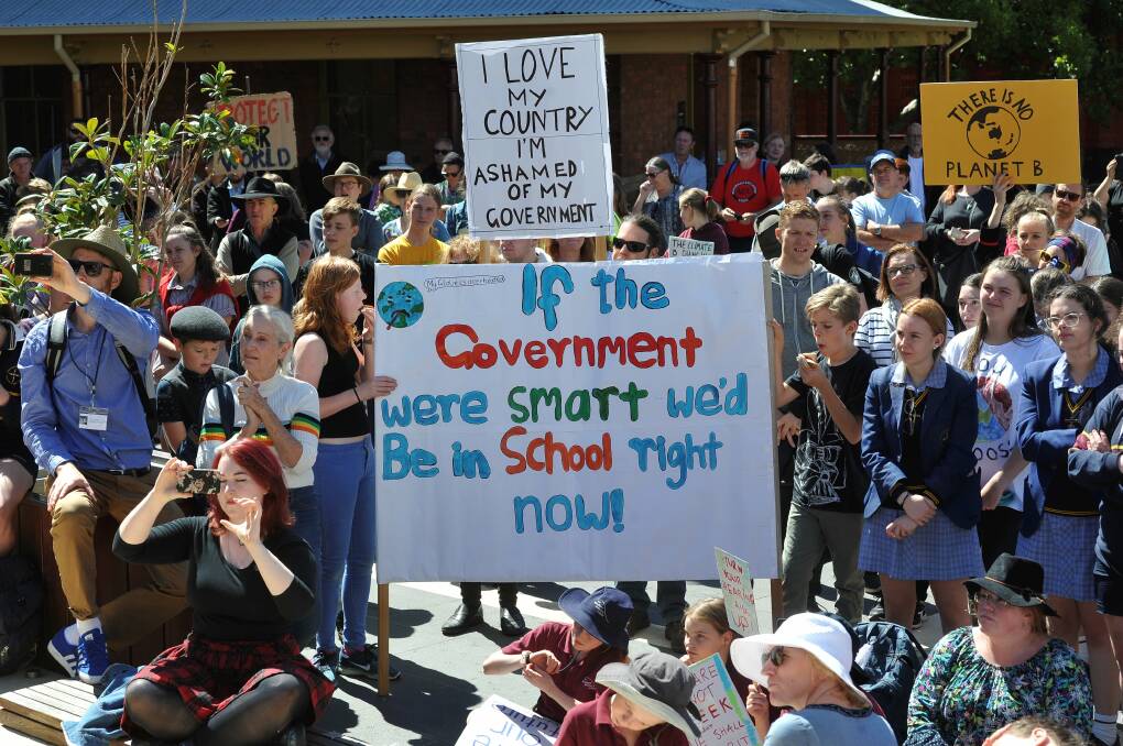 YOUTH VOICE: Students strike for climate in Ballarat in 2019. Picture: Lachlan Bence 
