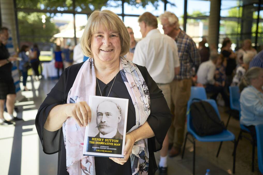 HISTORY: Author Lorayne Branch launches her book 'Henry Sutton, The Innovative Man' at Federation University. Picture: Luka Kauzlaric 