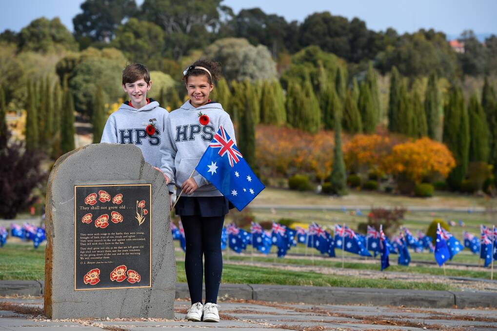 REMEMBER: Thousands of small Australian flags will flutter at Ballarat New and Old Cemeteries on Anzac Day to remember those who served at war. 