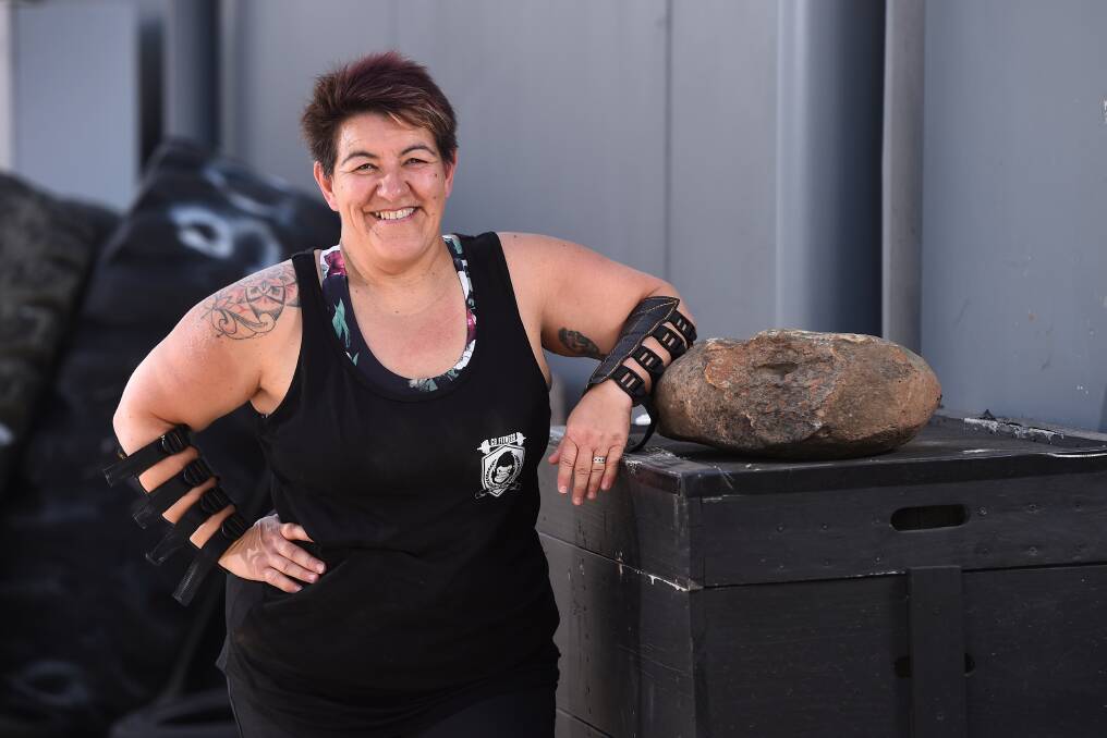 LENDING A HAND: Strongwoman Kay Hodgson of CB Fitness is working to organise a Strongman competition as a fundraiser for communities affected by fire in the Upper Murray region. Picture: Adam Trafford 