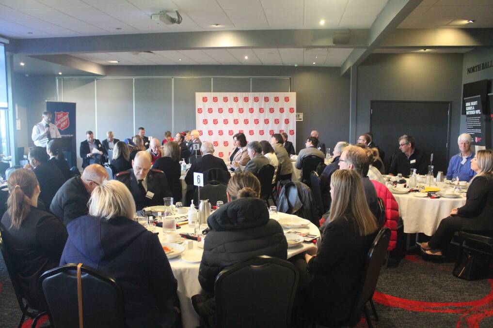 Salvation Army supporters at the Red Shield Appeal Ballarat launch on Wednesday at North Ballarat Sports Club. 