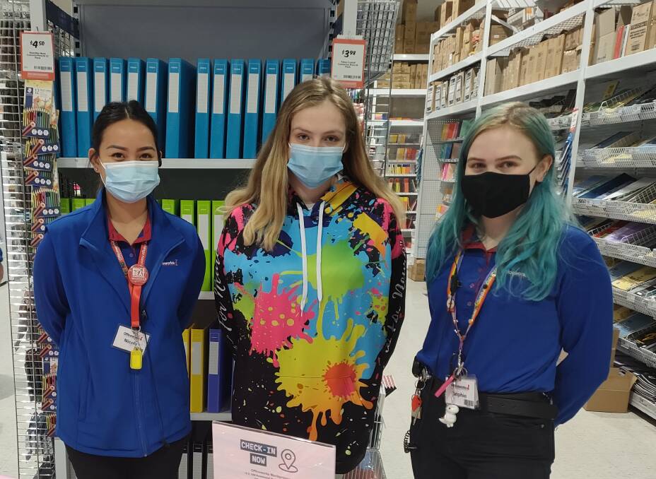 IMPACT: Officeworks staff members met with Keeley's Cause founder Keeley Johnson during the fundraising campaign which will enable the donation of 116 iPads. 